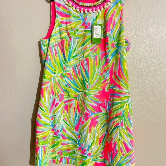 Lilly Pulitzer Mila Shift Dress Pink Green Size 14  New with tag - Picture 6 of 13